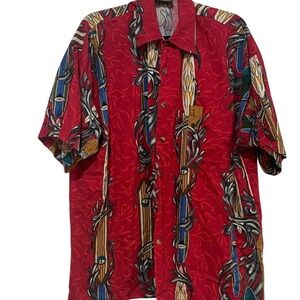 Monzini Collection Men's Hawaiian Shirt USA XL
